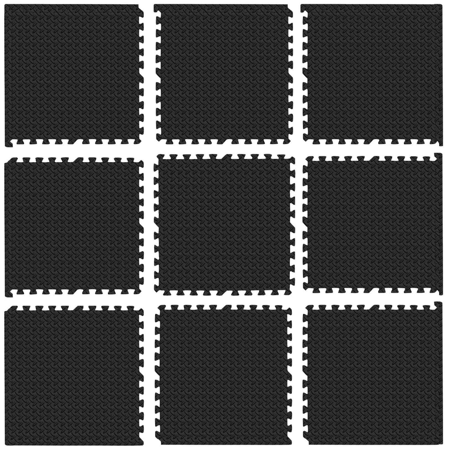 French Fitness - 24" x 24" Eva Interlocking Tiles (New) - Layout View