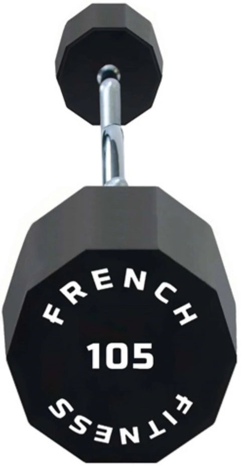 French Fitness EZ Curl Urethane Barbell 105 lbs - Single (New)