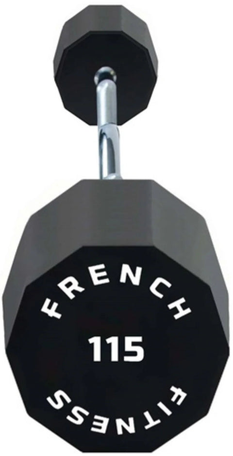 French Fitness EZ Curl Urethane Barbell 115 lbs - Single (New)