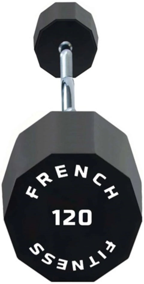 French Fitness EZ Curl Urethane Barbell 120 lbs - Single (New)