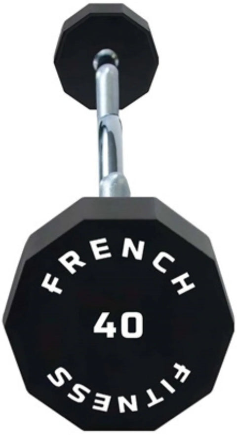 French Fitness EZ Curl Urethane Barbell 40 lbs - Single (New)