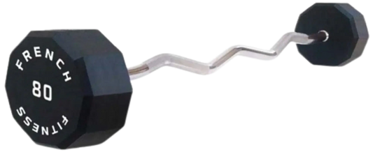 French Fitness EZ Curl Urethane Barbell 80 lbs - Single (New) Image