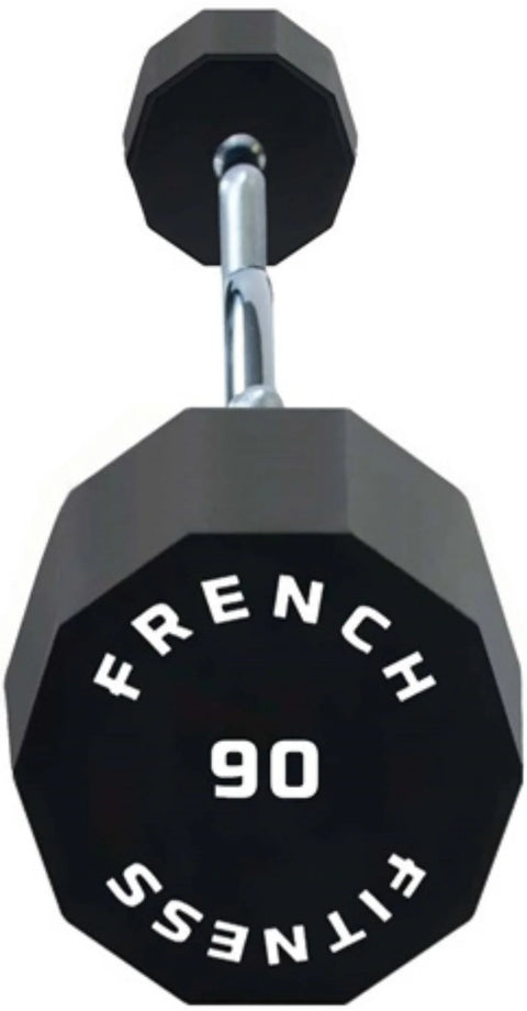 French Fitness EZ Curl Urethane Barbell 90 lbs - Single (New)