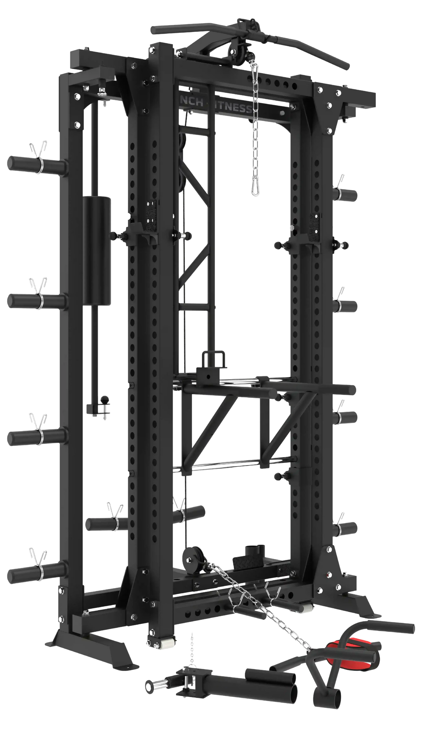 French Fitness Folding Cable Power Rack / Cage - Black (New) Image