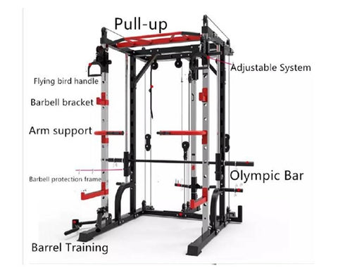 French Fitness FSR10 Multi Cable Functional Smith Rack Machine (New)