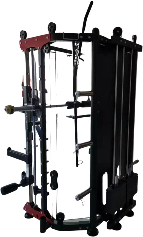 French Fitness FSR80 Functional Trainer Smith & Rack Gym System (New) Image 6