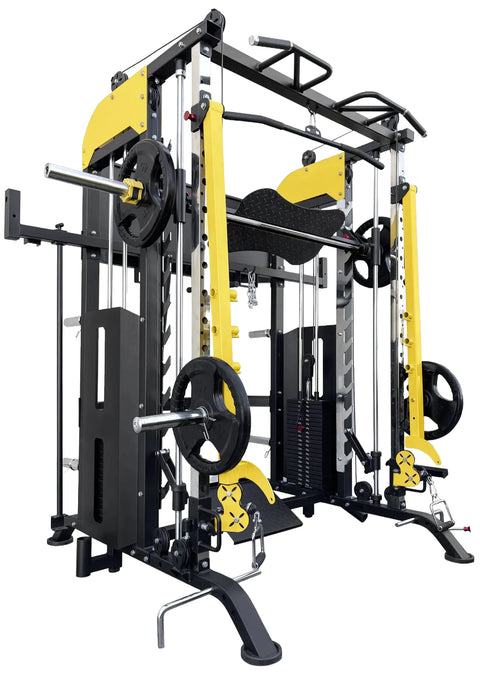 French Fitness FSR90 Functional Trainer Smith & Squat Rack Machine (New)