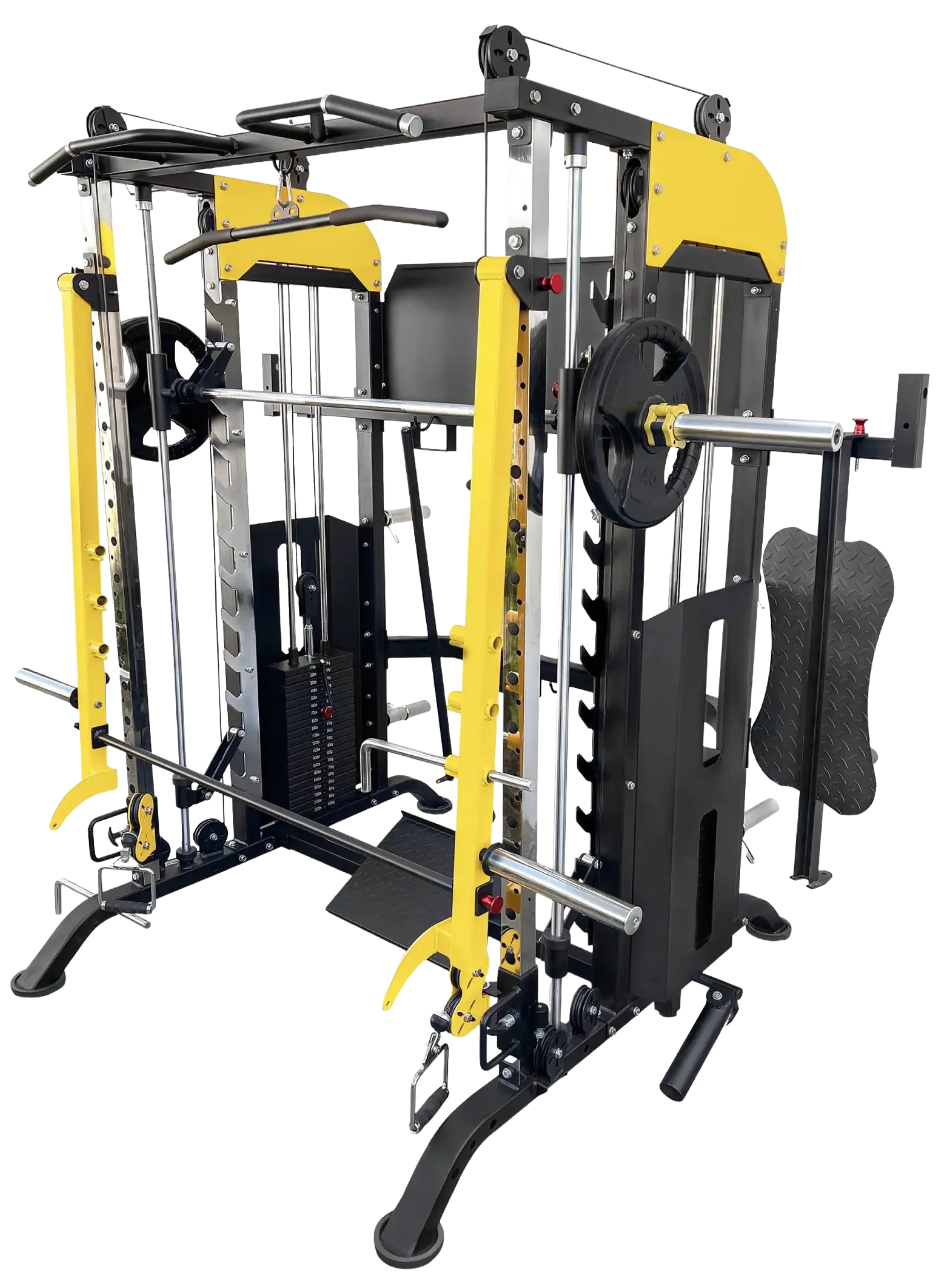 French Fitness FSR90 Functional Trainer Smith Machine New Angled Front View