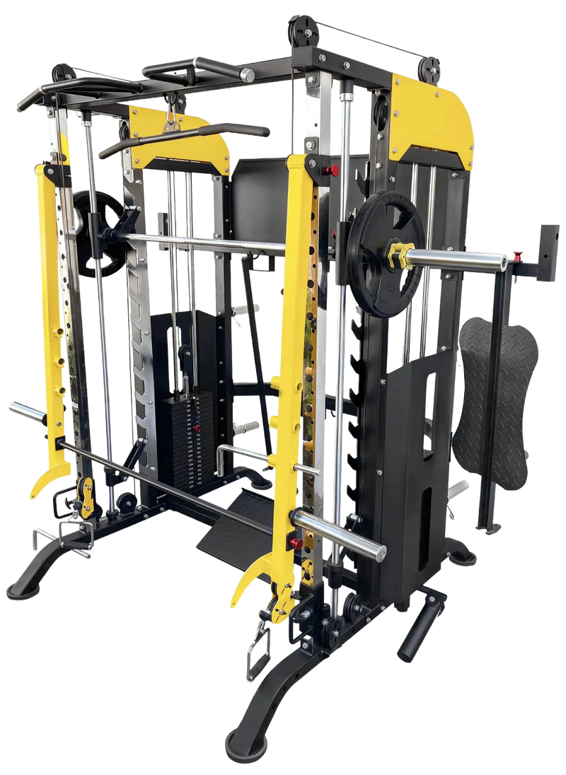 French Fitness FSR90 Functional Trainer Smith & Squat Rack Machine (New)