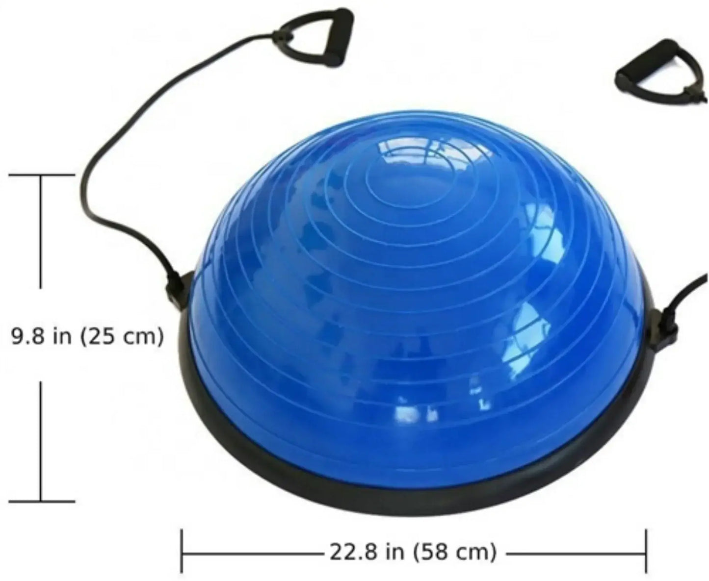 French Fitness Half Ball Balance Trainer w/Resistance Bands (New) Image 2