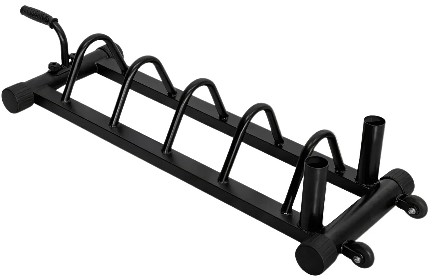 French Fitness Horizontal Bumper Plate Storage Rack V2 angled view