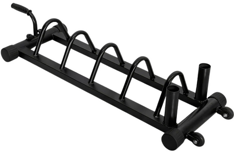 French Fitness Horizontal Bumper Plate Storage Rack V2 angled view
