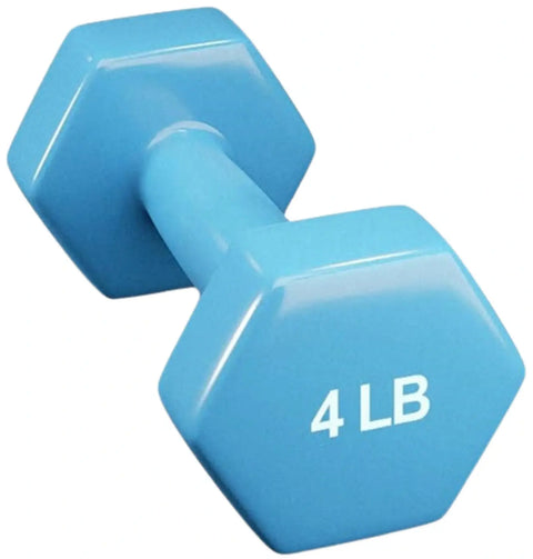 French Fitness Colorful Hex Vinyl Dumbbell Set 1 to 10 lbs w/Rack (New)