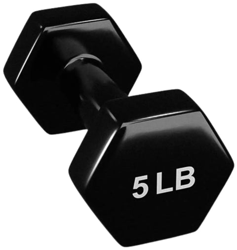 French Fitness Colorful Hex Vinyl Dumbbell Set 1 to 10 lbs w/Rack (New)