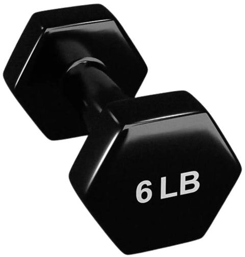 French Fitness Colorful Hex Vinyl Dumbbell Set 1 to 10 lbs w/Rack (New)