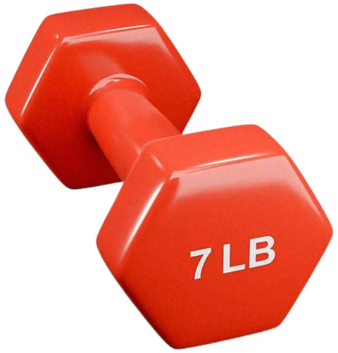 French Fitness Colorful Hex Vinyl Dumbbell Set 1 to 10 lbs w/Rack (New)