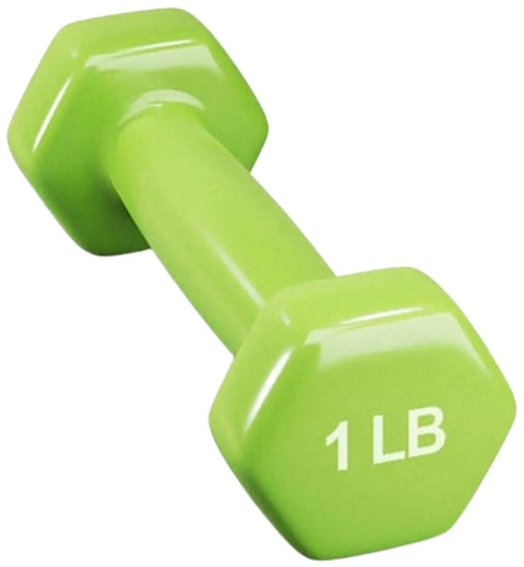 French Fitness Colorful Hex Vinyl Dumbbell Set 1 to 10 lbs w/Rack (New)