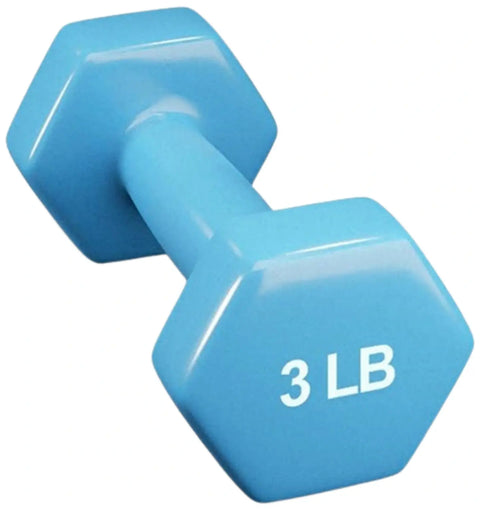 French Fitness Colorful Hex Vinyl Dumbbell Set 1 to 10 lbs w/Rack (New)