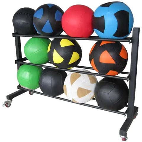 French Fitness 3 Tier Medicine & Slam Ball Rack (New)