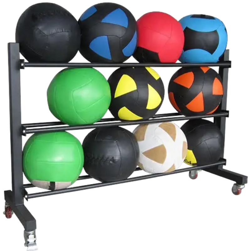 French Fitness 3 Tier Medicine & Slam Ball Rack (New)