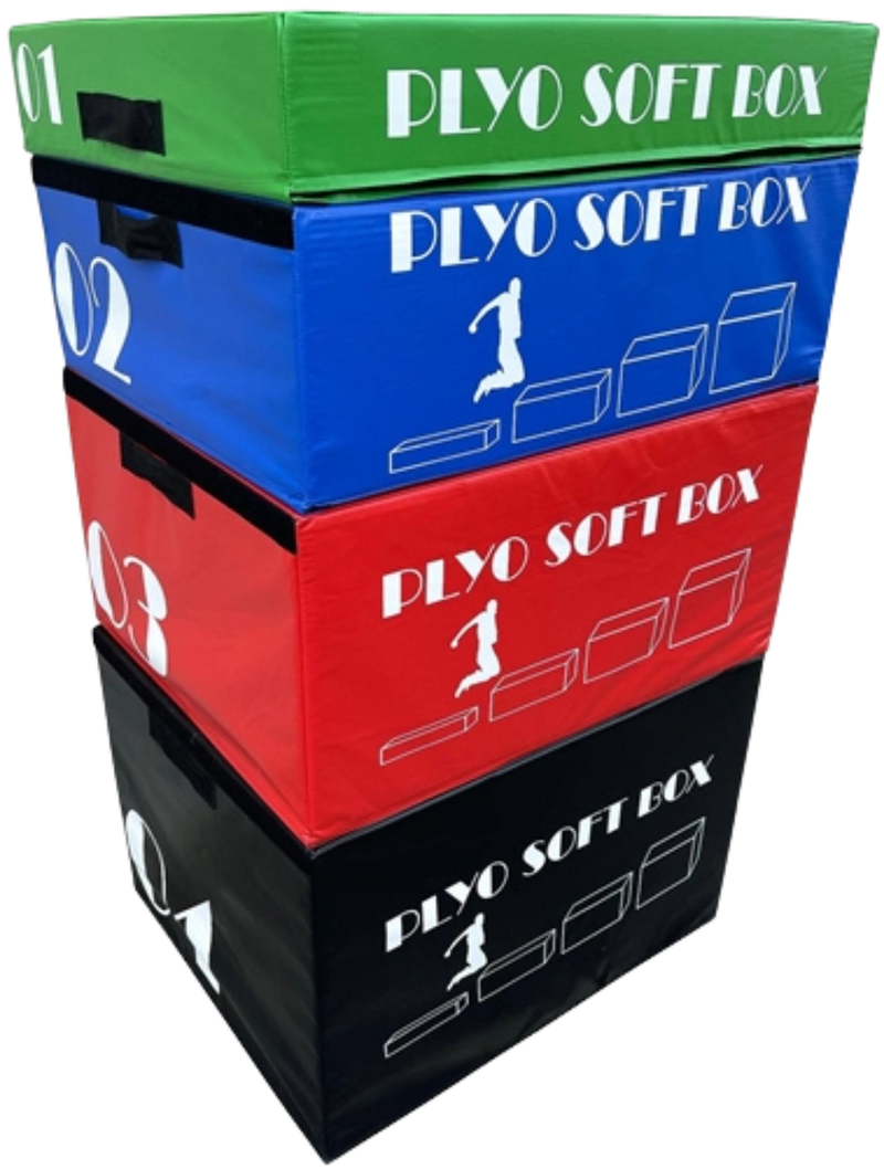 French Fitness 6-60 Plyo Stackable Soft Jump Boxes - Set of 4 (New)