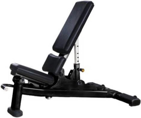 French Fitness Rubber Hex Dumbbell Set 5 to 100 lbs w/Bench + (2) 3 Tier Dumbbell Racks (New)