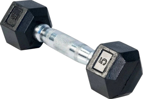 French Fitness Rubber Coated Hex Dumbbell Set 5-50 lbs (New)