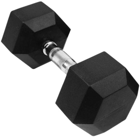 French Fitness Rubber Coated Hex Dumbbell Set 55-75 lbs (New)