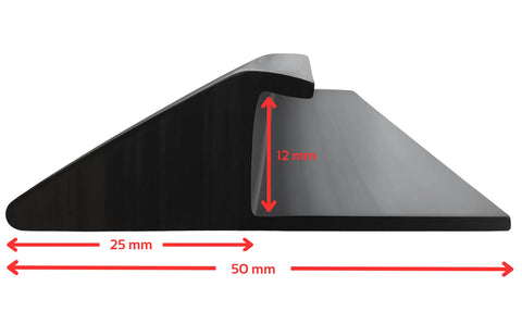 French Fitness Rubber Flooring Ramps Beveled Edge Transition Strip 12mm (New)