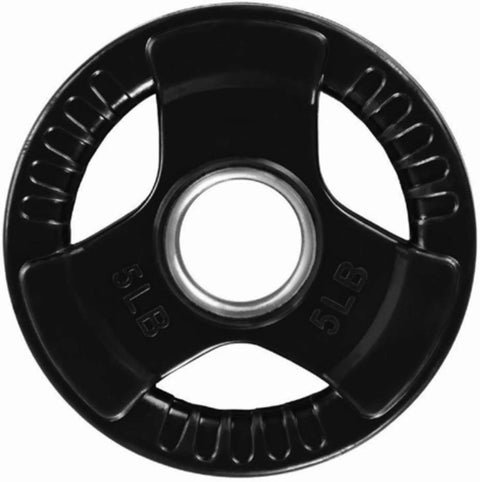French Fitness Rubber Grip Olympic Weight Plate Set 190 lbs (New) Image 5