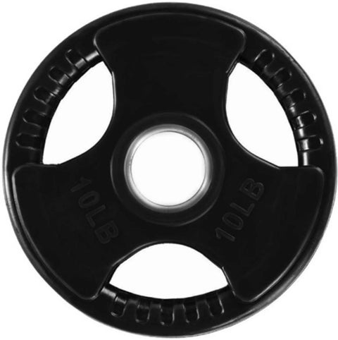 French Fitness Rubber Grip Olympic Weight Plate Set 190 lbs (New)