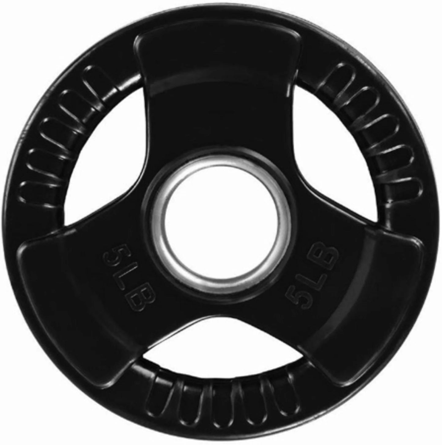French Fitness Rubber Grip Olympic Weight Plate Set 260 lbs (New) Image 5
