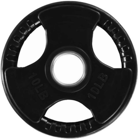 French Fitness Rubber Grip Olympic Weight Plate Set 260 lbs (New)