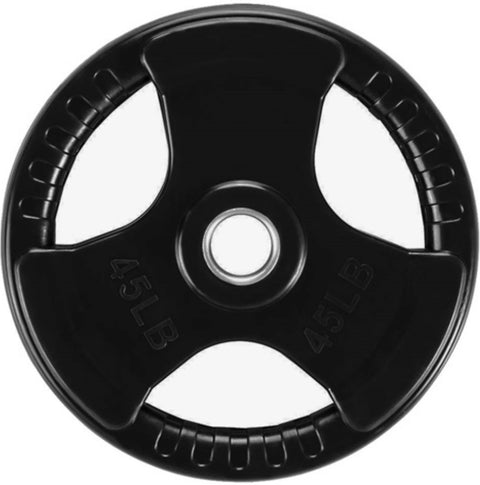 French Fitness Rubber Grip Olympic Weight Plate Set 260 lbs (New)