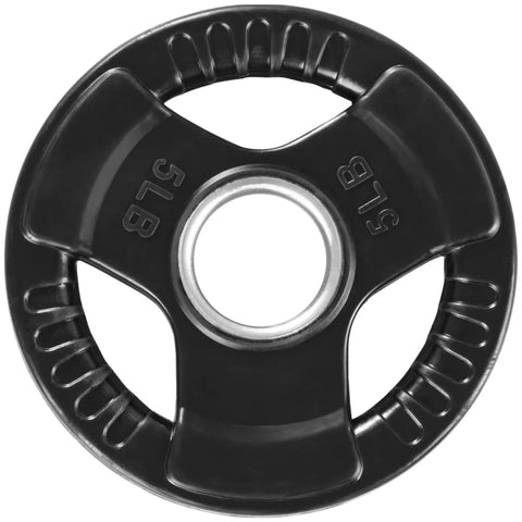 French Fitness Rubber Grip Olympic Weight Plate Set 350 lbs (New)