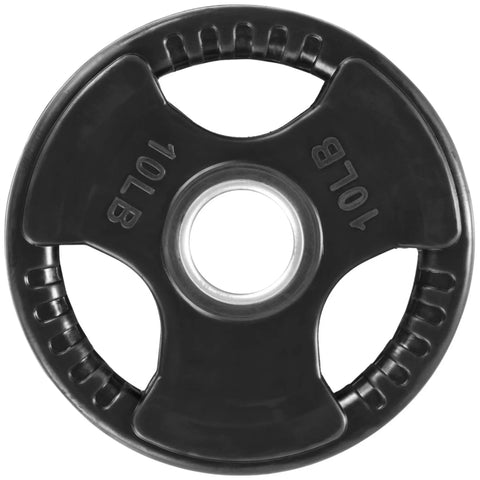 French Fitness Rubber Grip Olympic Weight Plate Set 350 lbs (New)