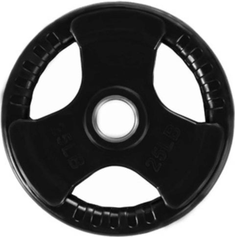 French Fitness Rubber Grip Olympic Weight Plate Set 450 lbs (New)