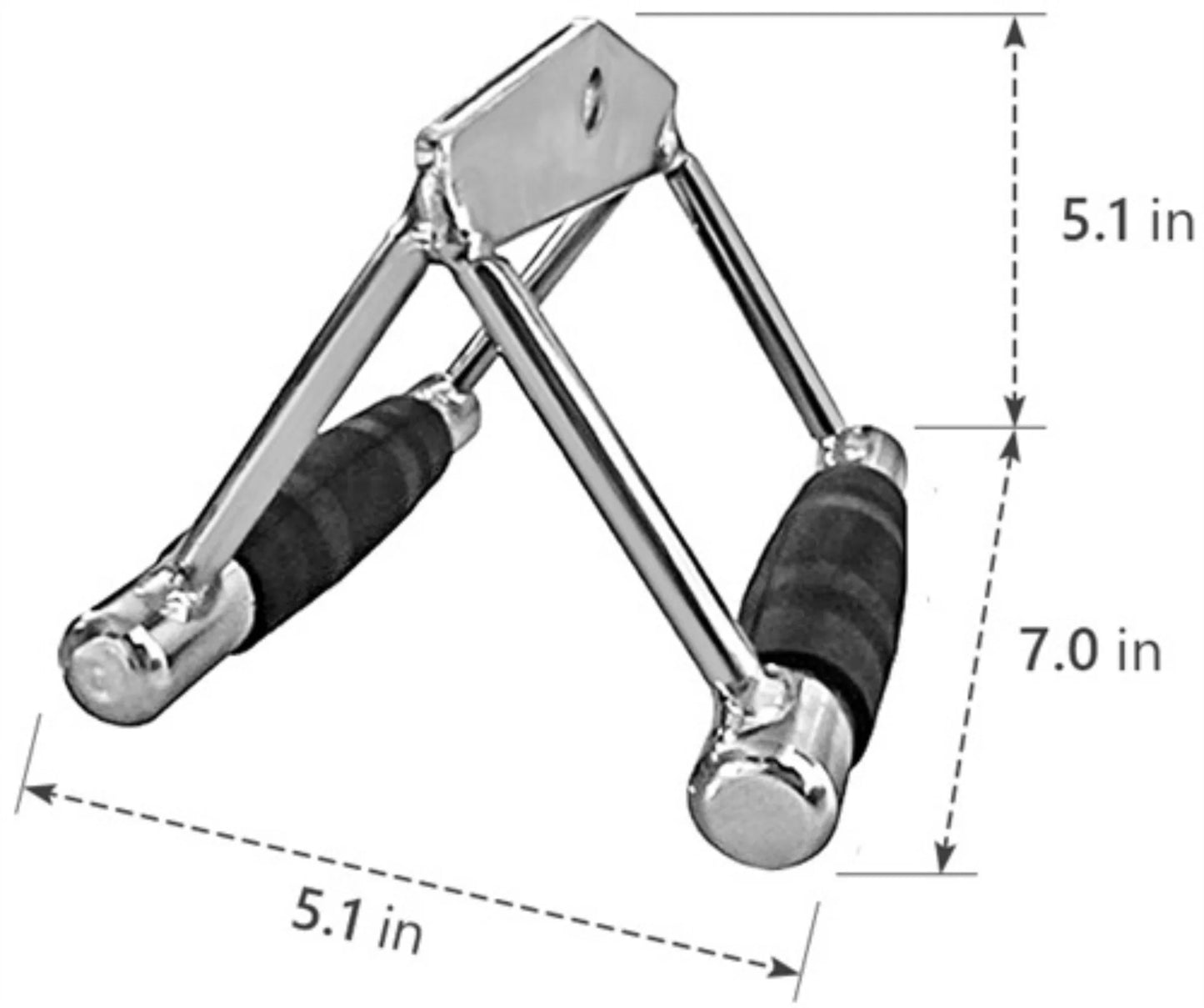 French Fitness Rubber Grip Seated Row/Chin Bar (New) Image 2