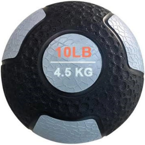 French Fitness Rubber Medicine Ball Set of 10 (6 to 25 lbs) w/Rack (New)