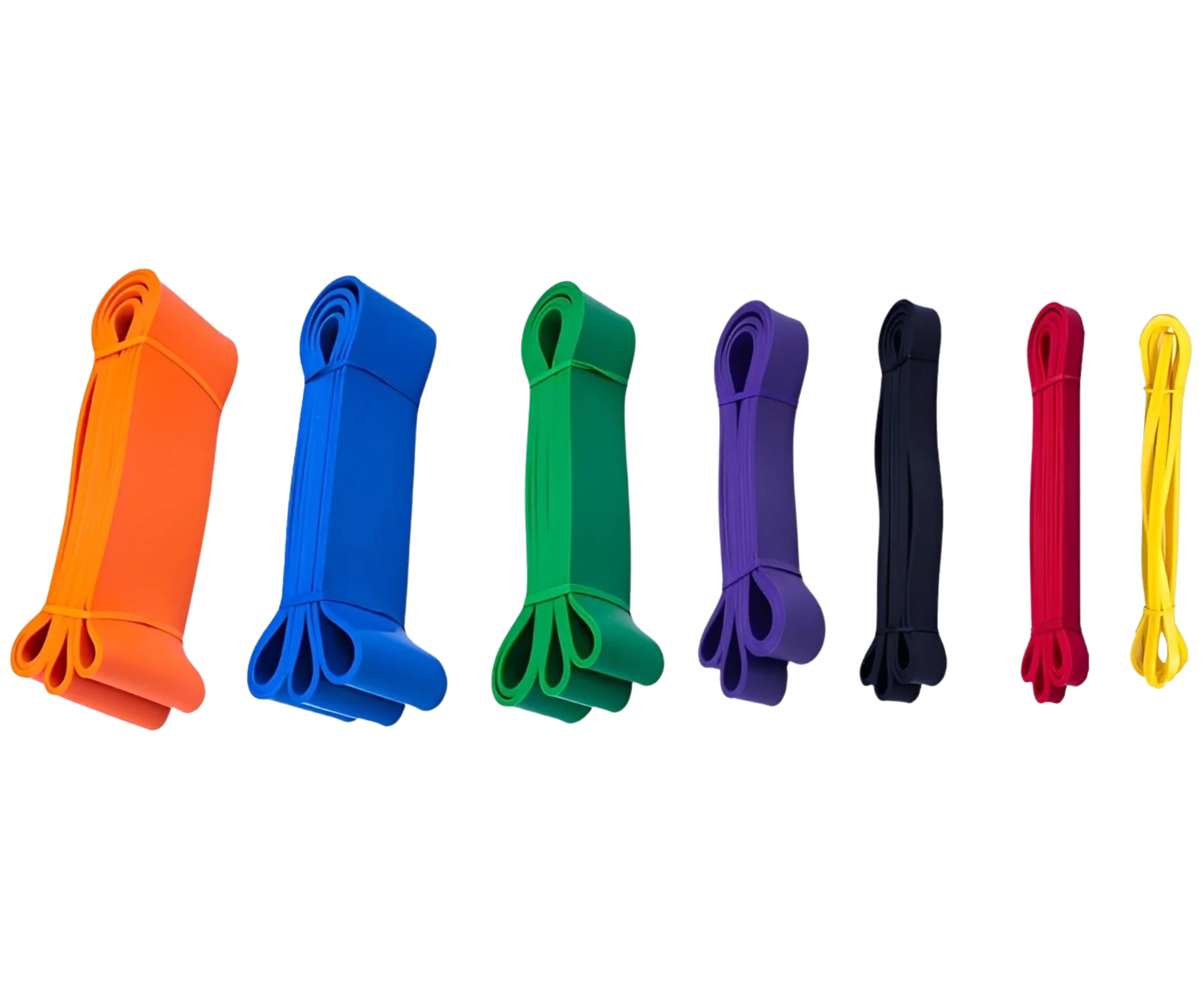 French Fitness Resistance Pull Up Assist Bands - Set of 7 (New) Image