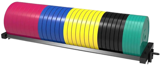 French Fitness 43" Rack & Rig Bumper Plate Tier/Tray Attachment (New) - Angled View