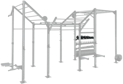 French Fitness 71" Rack & Rig Ball Tier/Tray Attachment (New)