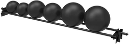 French Fitness - 71" Rack & Rig Ball Tier/Tray Attachment (New) - Angled View