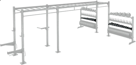 French Fitness 43" Rack & Rig Dumbbell Tier/Tray Attachment (New)