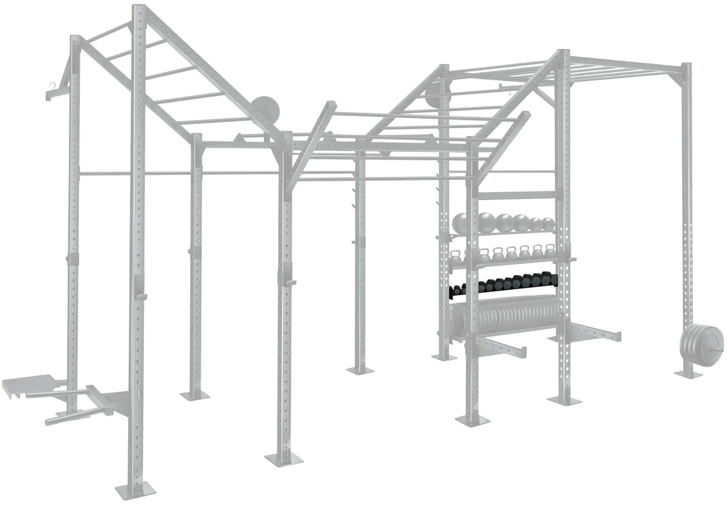 French Fitness 71" Rack & Rig Dumbbell Tier/Tray Attachment (New) Image 2