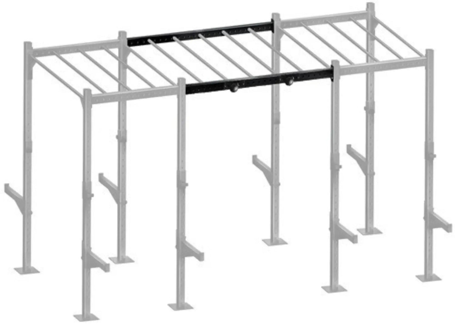 French Fitness Rack & Rig Junction Bar Crossmember w/2 Cannonball Grips (New) Image 5