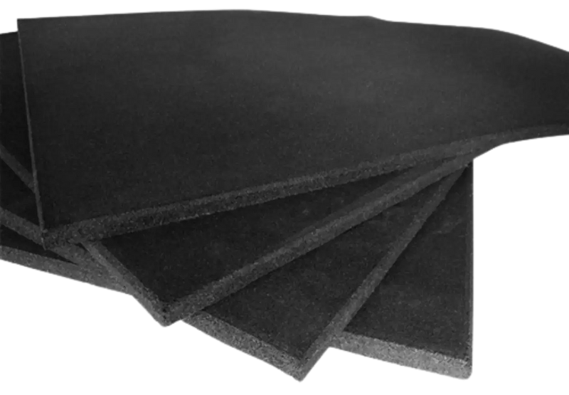 French Fitness Rubber Square Gym Flooring (39.37"x39.37" ea) (New) Image