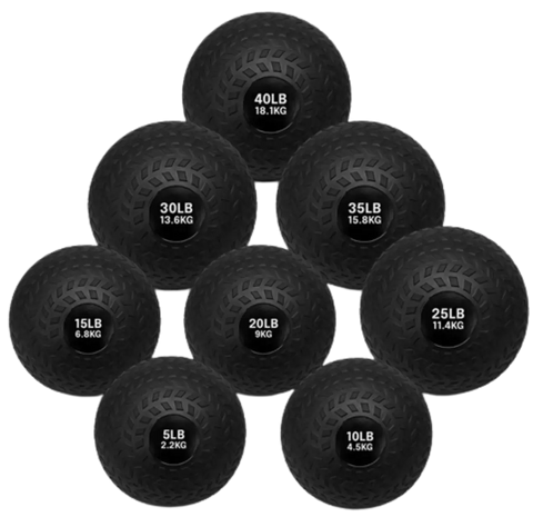 French Fitness PVC Slam Ball Set of 8 (5 to 40 lbs) (New) Image