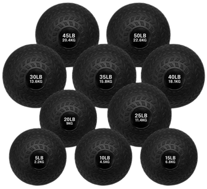 French Fitness PVC Slam Ball Set of 10 (5 to 50 lbs) (New)