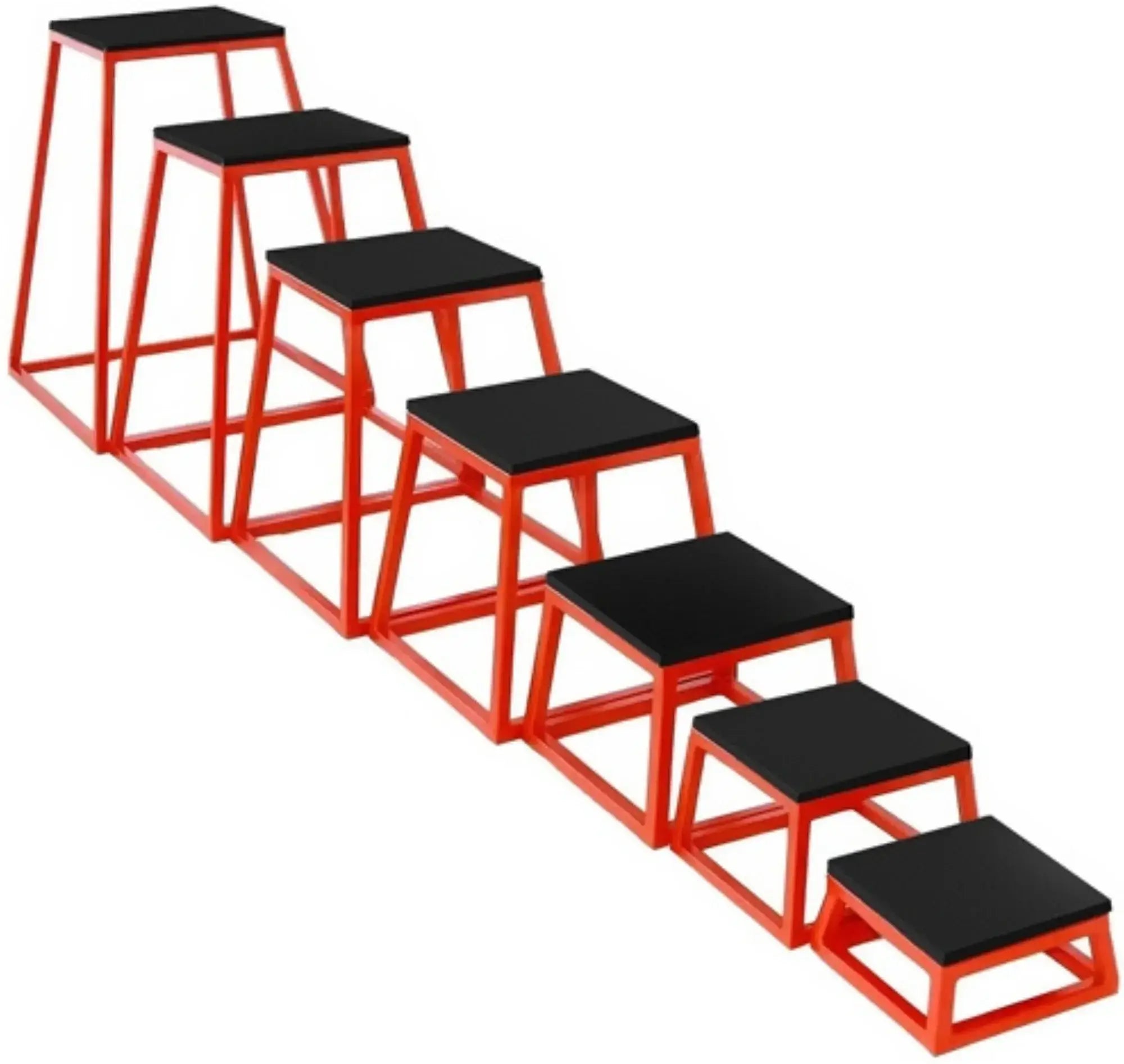 French Fitness Steel Plyo Box Set of 7 (6", 12", 18", 24", 30", 36", 42") (New) Image 2